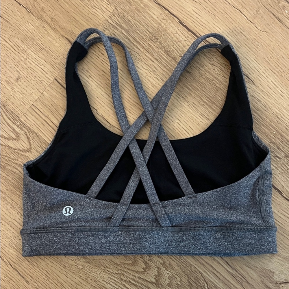 lululemon athletica Charcoal and Black Sports Bra size 4